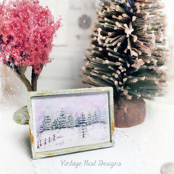Miniature Country Life No.4 Handmade for Dollhouse Diorama Shadow Box