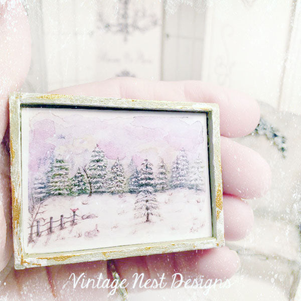 Miniature Country Life No.4 Handmade for Dollhouse Diorama Shadow Box