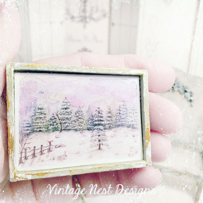 Miniature Country Life No.4 Handmade for Dollhouse Diorama Shadow Box