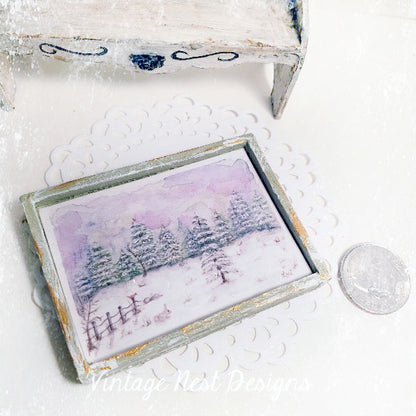 Miniature Country Life No.4 Handmade for Dollhouse Diorama Shadow Box