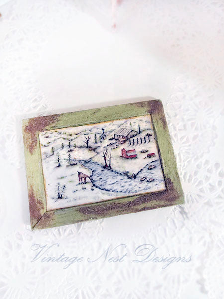 Dollhouse Miniature Country Life No.7:1 Doll accessories Wall Decor 112 Scale