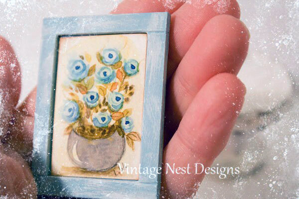 Miniature Florals No.2 Handmade for Dollhouse