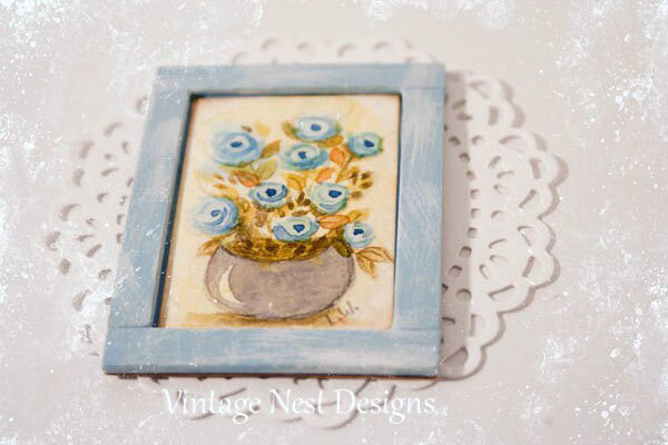 Miniature Florals No.2 Handmade for Dollhouse