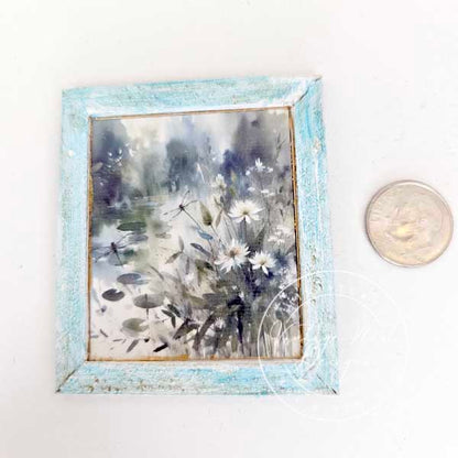 Miniature Flowers & Dragonfly No.1:1 Handmade for Dollhouse