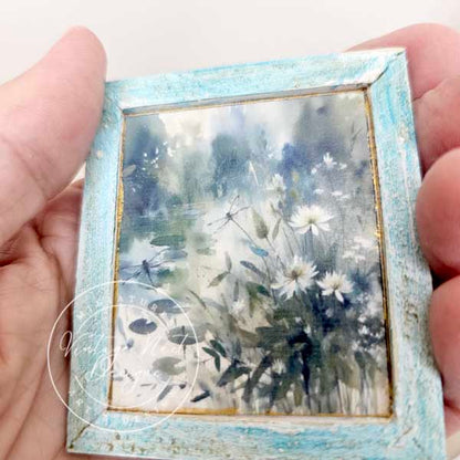 Miniature Flowers & Dragonfly No.1:1 Handmade for Dollhouse