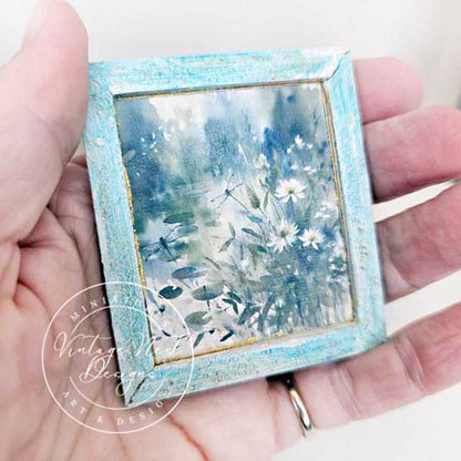 Miniature Flowers & Dragonfly No.1:1 Handmade for Dollhouse