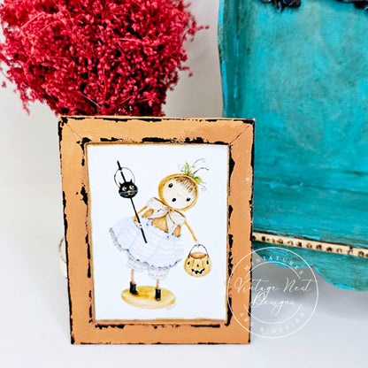 Miniature Halloween Character No.4:1 Handmade for Dollhouse Diorama Shadow Box