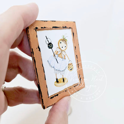 Miniature Halloween Character No.4:1 Handmade for Dollhouse Diorama Shadow Box