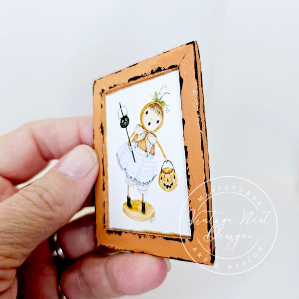 Miniature Halloween Character No.4:1 Handmade for Dollhouse Diorama Shadow Box