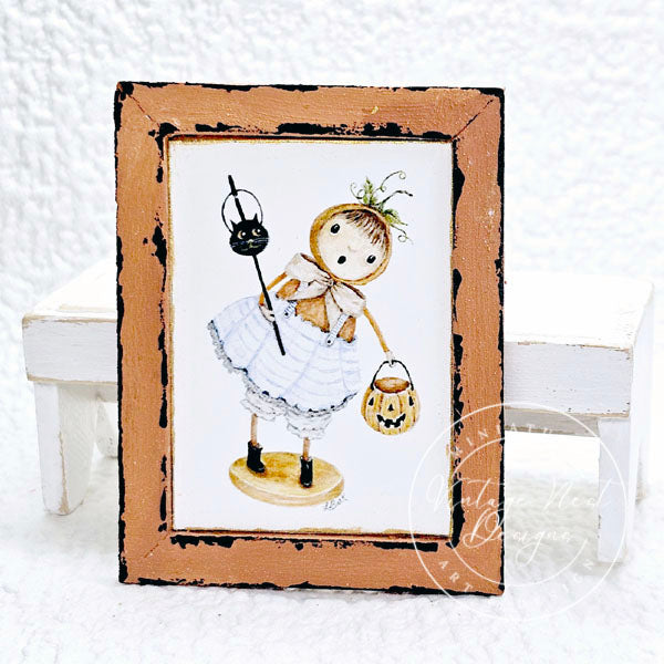 Miniature Halloween Character No.4:1 Handmade for Dollhouse Diorama Shadow Box