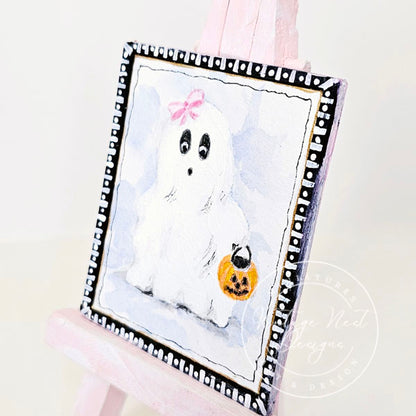 Miniature Halloween Ghost No.1:1  Handmade for Dollhouse Diorama Shadow Box