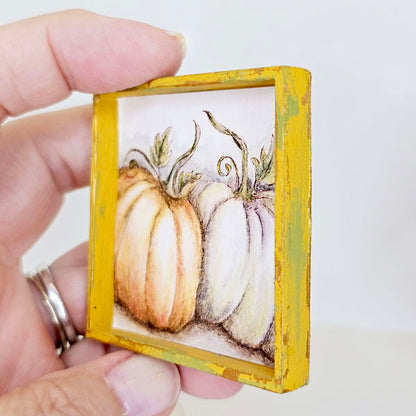 Halloween Kürbisse Nr.7:1 Puppenhaus Miniatur Handgemacht