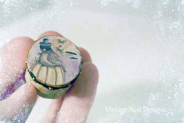 Miniature Here for the Boos Box No.1 Handmade for Dollhouse