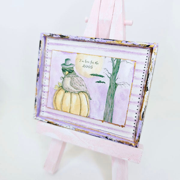 Miniature Here for the Boos No.1:1 Dollhouse Handmade Wooden Framed Art