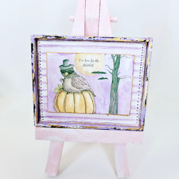 Miniature Here for the Boos No.1:1 Dollhouse Handmade Wooden Framed Art