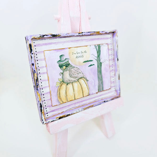 Miniature Here for the Boos No.1:1 Dollhouse Handmade Wooden Framed Art