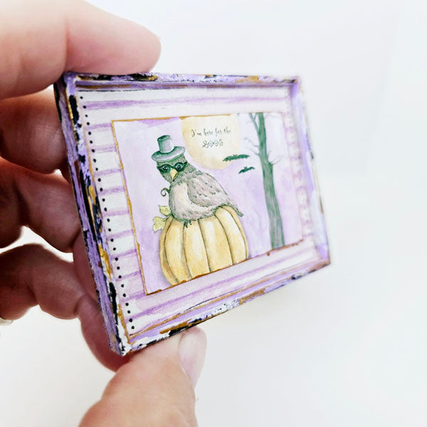 Miniature Here for the Boos No.1:1 Dollhouse Handmade Wooden Framed Art