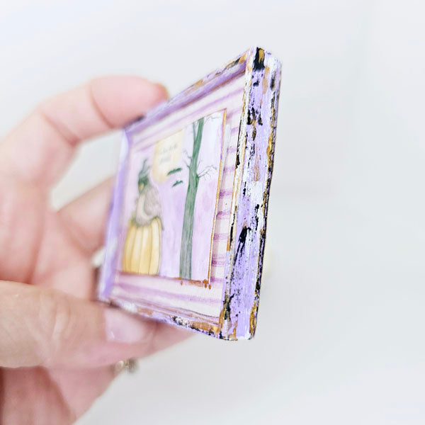 Miniature Here for the Boos No.1:1 Dollhouse Handmade Wooden Framed Art