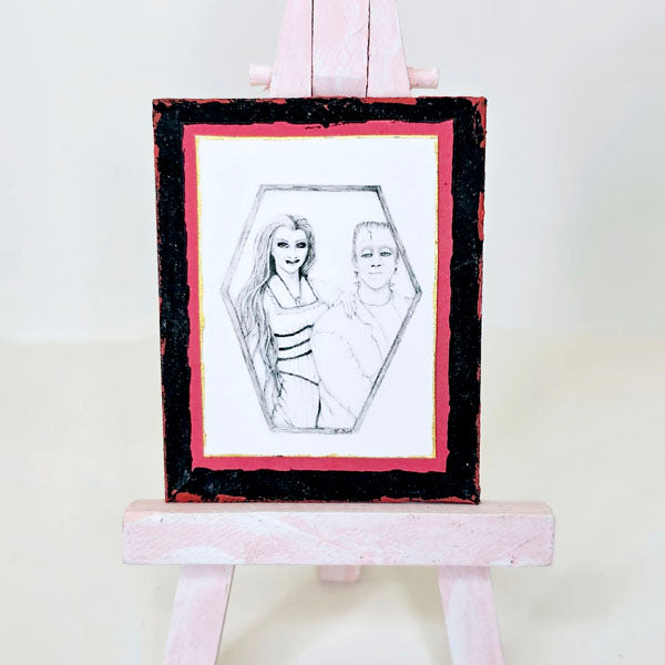 Dollhouse Miniature Herman & Lilly Munster No.1:1 Handmade for Doll Decor