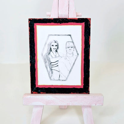 Dollhouse Miniature Herman & Lilly Munster No.1:1 Handmade for Doll Decor