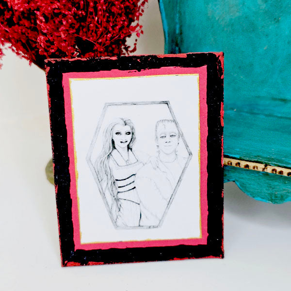 Dollhouse Miniature Herman & Lilly Munster No.1:1 Handmade for Doll Decor