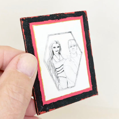 Dollhouse Miniature Herman & Lilly Munster No.1:1 Handmade for Doll Decor
