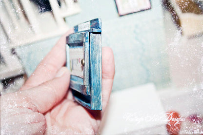 Laundry Cabinet No.1 Dollhouse Miniature Handmade