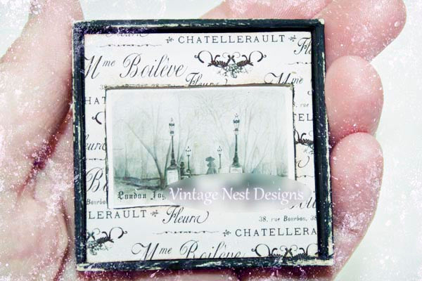Miniature London Fog No.1:1 Handmade for Dollhouse Diorama Shadow Box