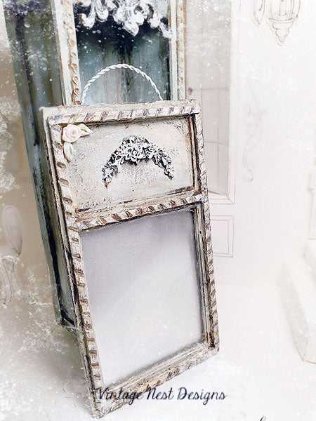 Ancien Miroir Vintage N°5 Maison de Poupée Miniature Faite Main