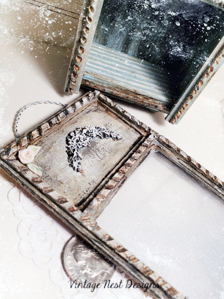 Ancien Miroir Vintage N°5 Maison de Poupée Miniature Faite Main