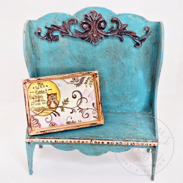 Miniature One Who? Owls No.2-1 Art 1:12 Scale Dollhouse Shadow Box with Quote
