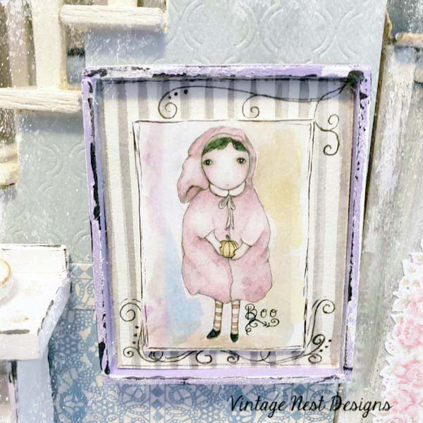 Miniature Pumpkin Girl No.1:2 Handmade for Dollhouse