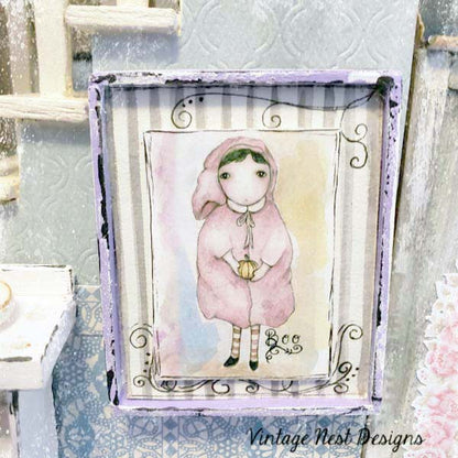 Miniature Pumpkin Girl No.1:2 Handmade for Dollhouse