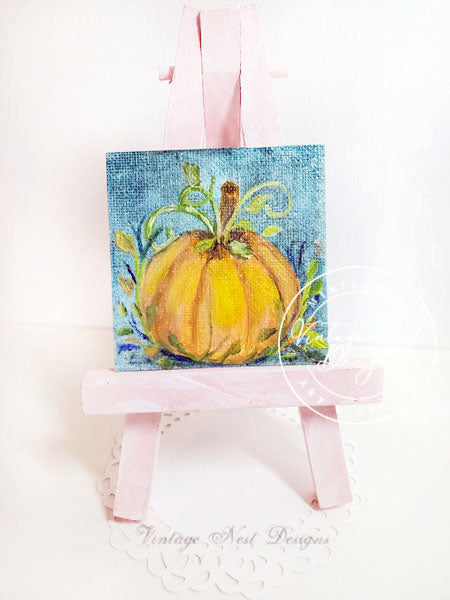 Miniature Original Oil Painting Pumpkins in Oils No.15:1 for Dollhouse Deco