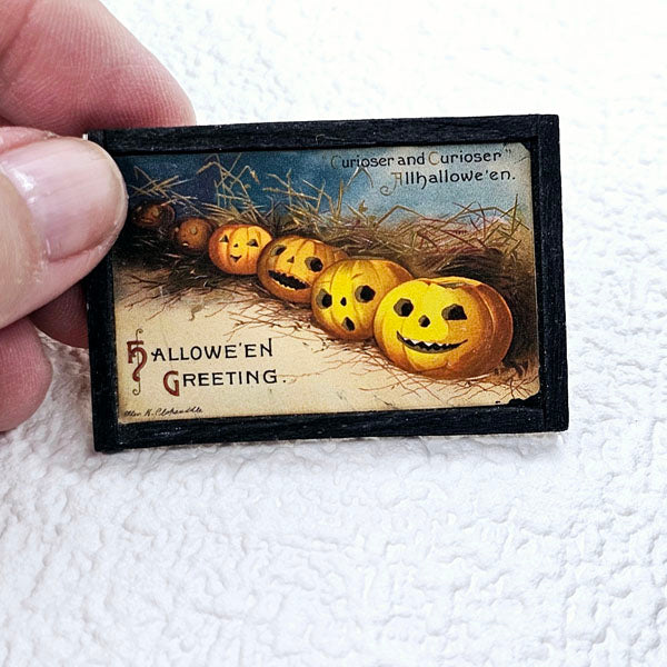 Miniature Six Pumpkins No.1:1 Handmade for Dollhouse Diorama Shadow Box