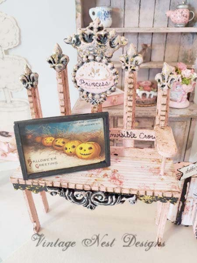 Miniature Six Pumpkins No.1:1 Handmade for Dollhouse Diorama Shadow Box