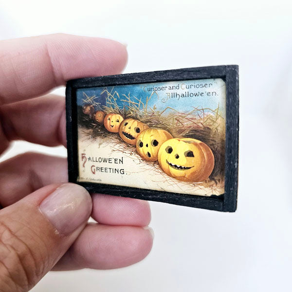 Miniature Six Pumpkins No.1:1 Handmade for Dollhouse Diorama Shadow Box