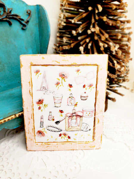 You're Beautiful No.1:1 Dollhouse Miniature Handmade Wooden Framed Art