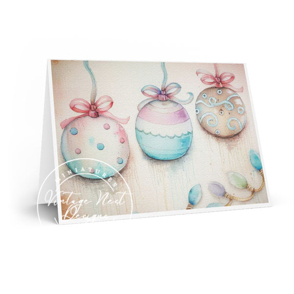 Christmas Bulbs No.1:2 ACEO Digital Prints Illustration