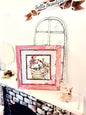 Miniature Basket of Flowers No.1:2 Wooden Framed Art Diorama Room Shadow Box