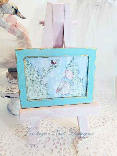 Miniature The Boy and the Cardinal No.1:2 Handmade for Dollhouse Diorama Shadow Box
