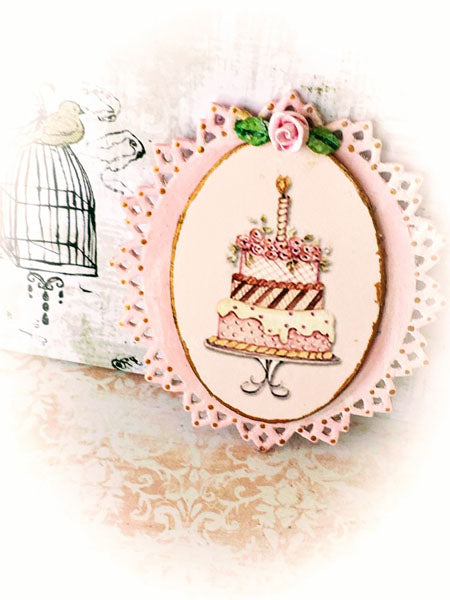 Cake No.8:2 Dollhouse Miniature Handmade