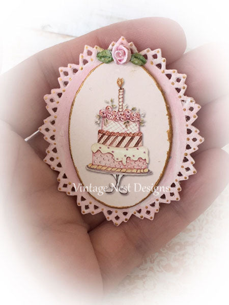 Cake No.8:2 Dollhouse Miniature Handmade