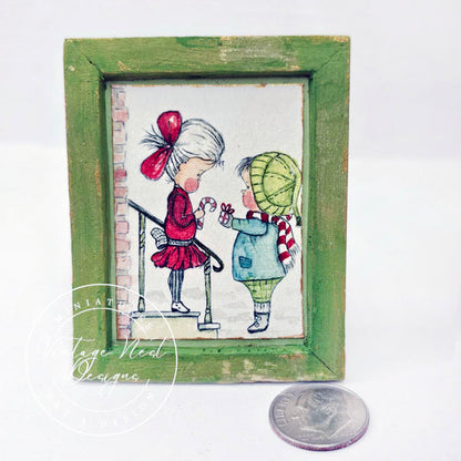 Miniature Love to You Christmas Children No.1:2 Dollhouse Miniature Handmade