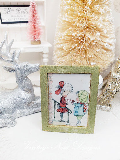 Miniature Love to You Christmas Children No.1:2 Dollhouse Miniature Handmade
