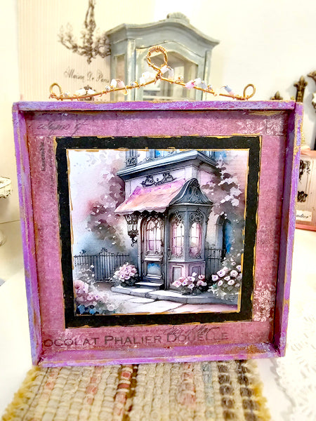 Miniature City Life 5:1:2 Handmade for Dollhouse Wooden Framed Art Diorama Shadow Box