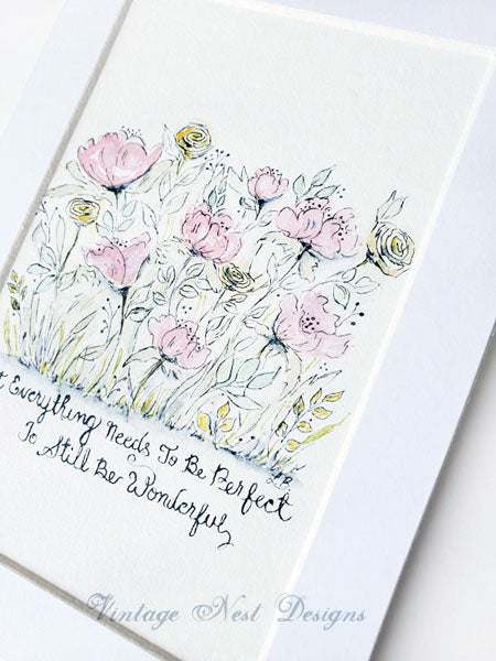Florals No.8 Original Watercolor Painting