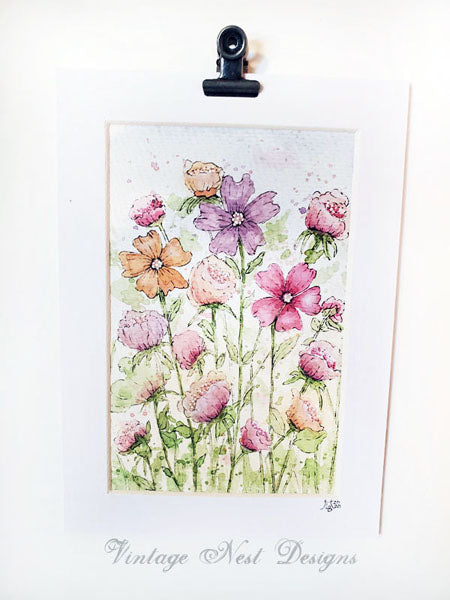 Flourishes No.15 Original Watercolor Painting