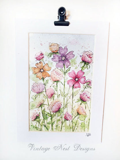 Flourishes No.15 Original Watercolor Painting