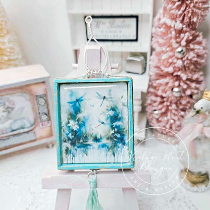 Miniature Flowers & Dragonfly No.1:2 Handmade for Dollhouse